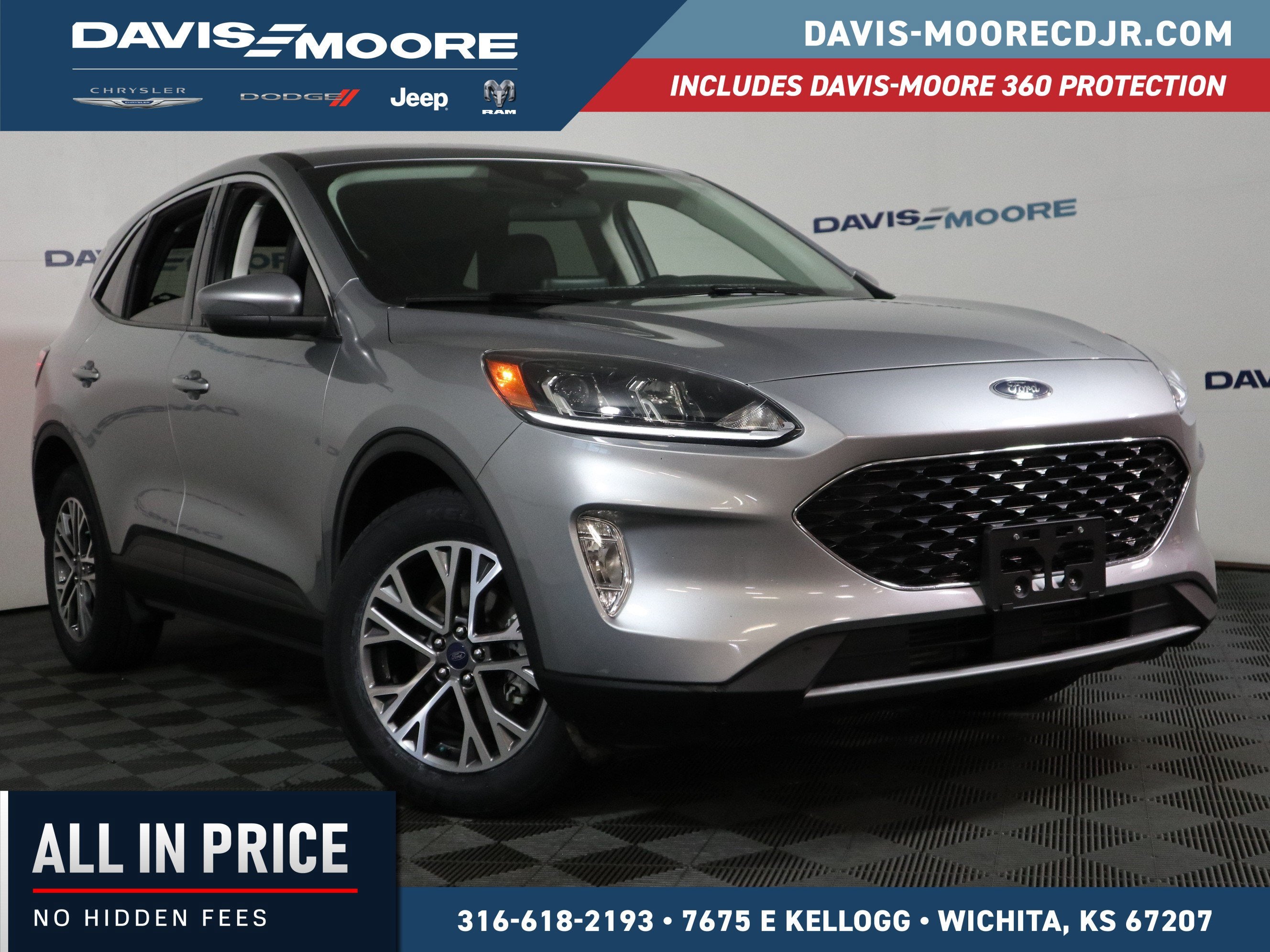 2022 Ford Escape SEL in Silver — front three-quarter view