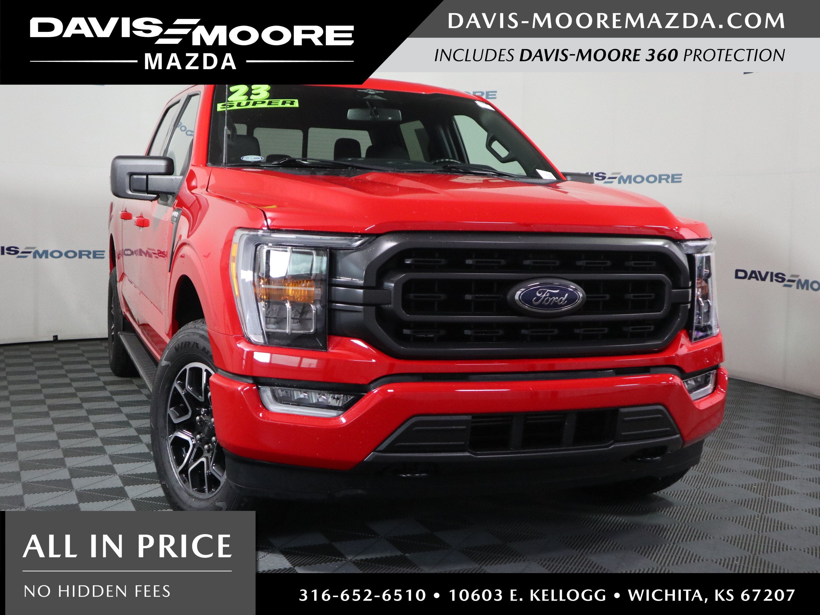 2023 Ford F-150 XLT in Red — front three-quarter view