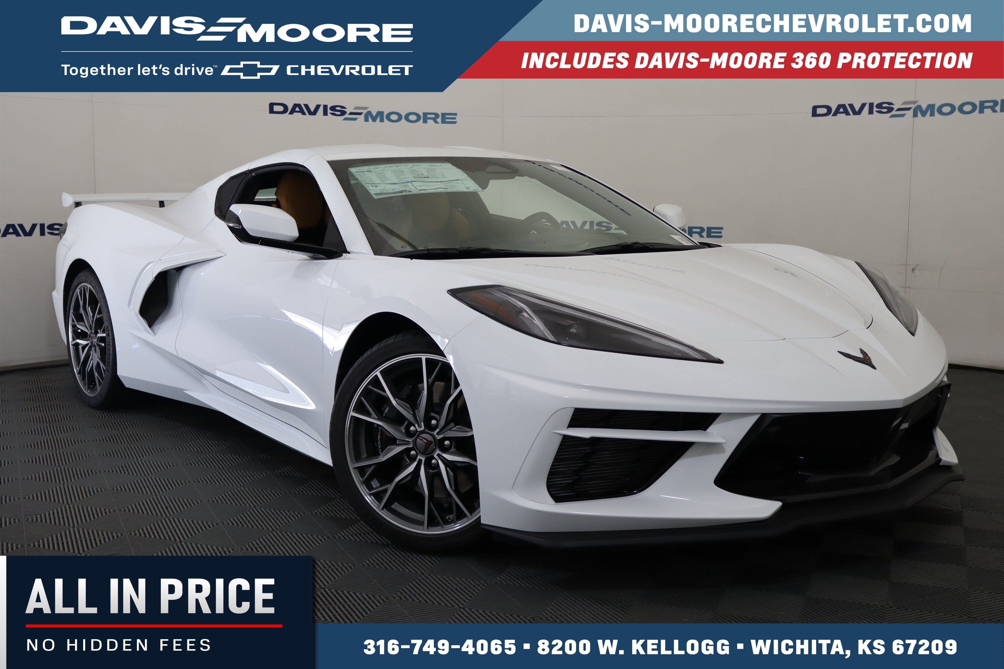 2026 Chevrolet Corvette Stingray 2LT in Arctic White — front three-quarter view
