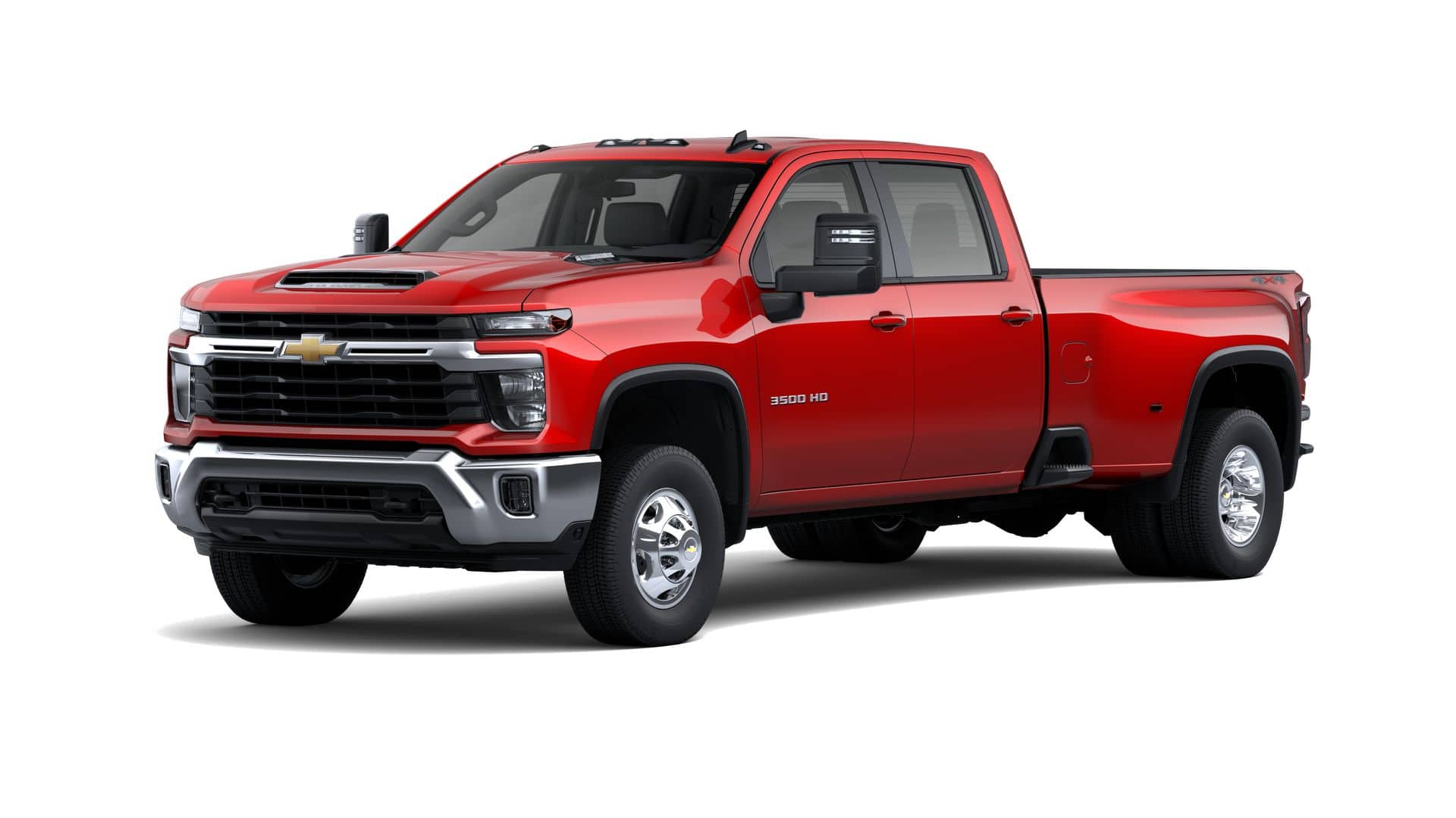 2026 Chevrolet Silverado 3500 HD LT DRW in Red Hot — front three-quarter view