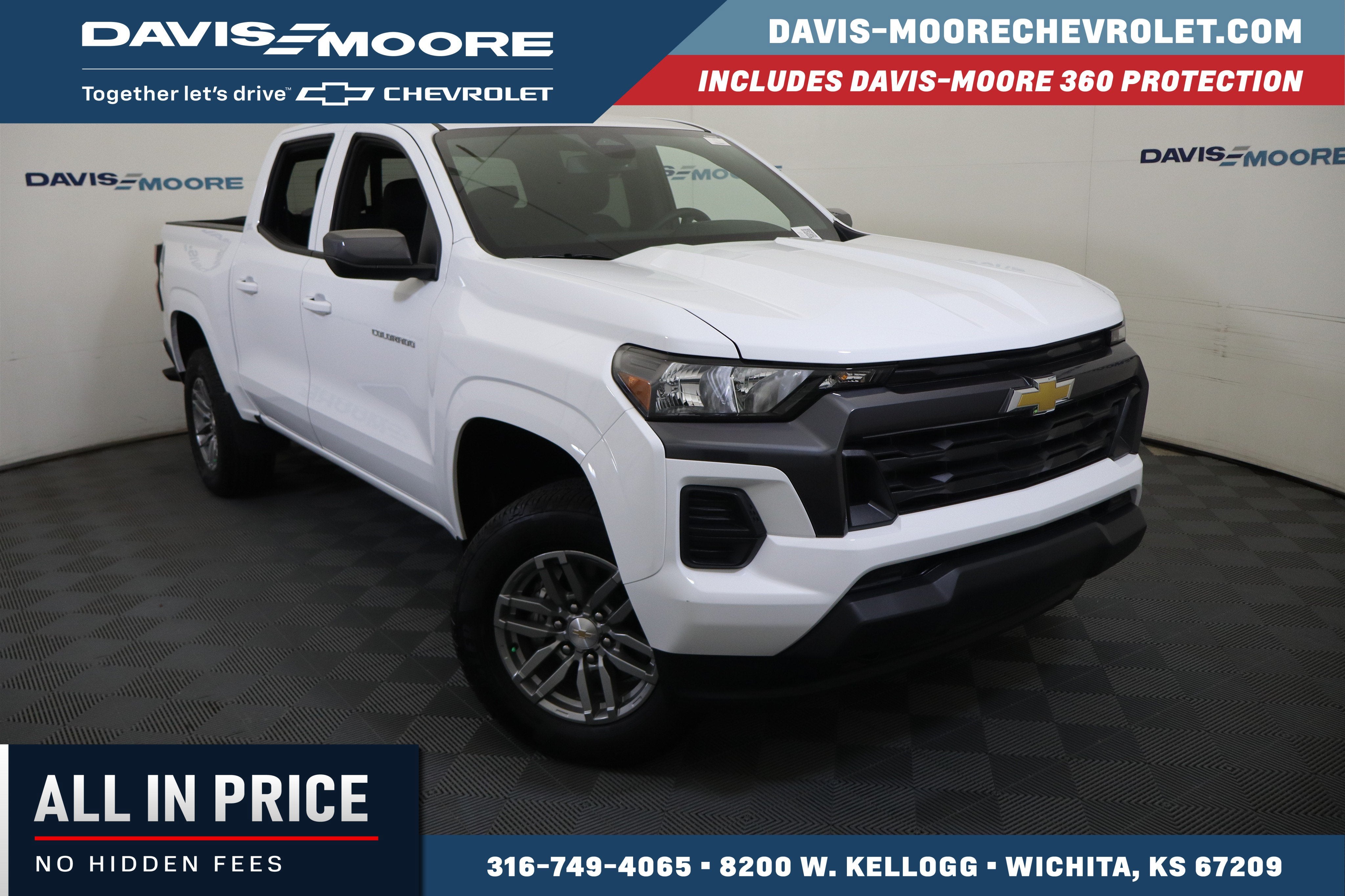 2026 Chevrolet Colorado LT in Summit White — front three-quarter view