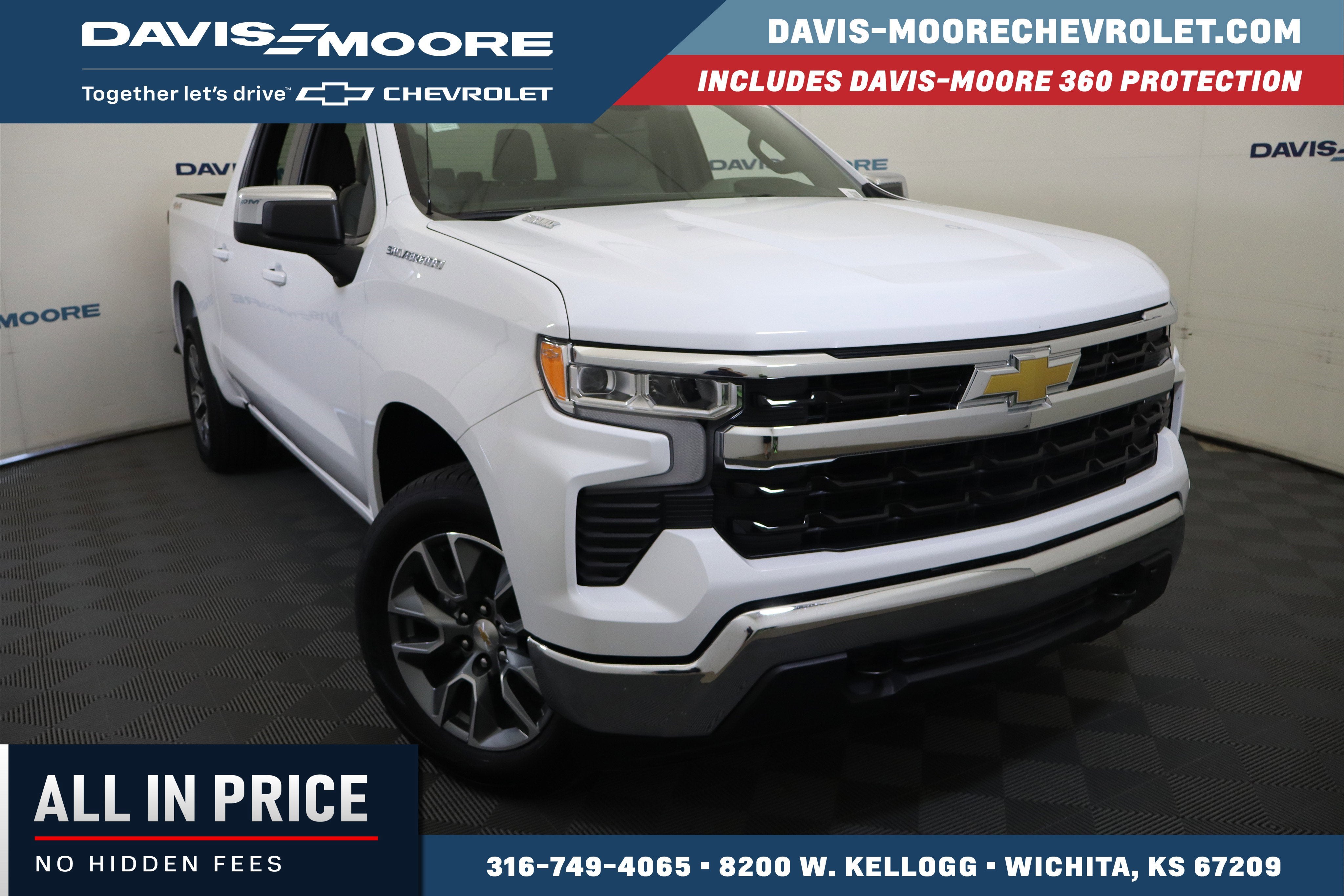 2026 Chevrolet Silverado 1500 LT in Summit White — front three-quarter view