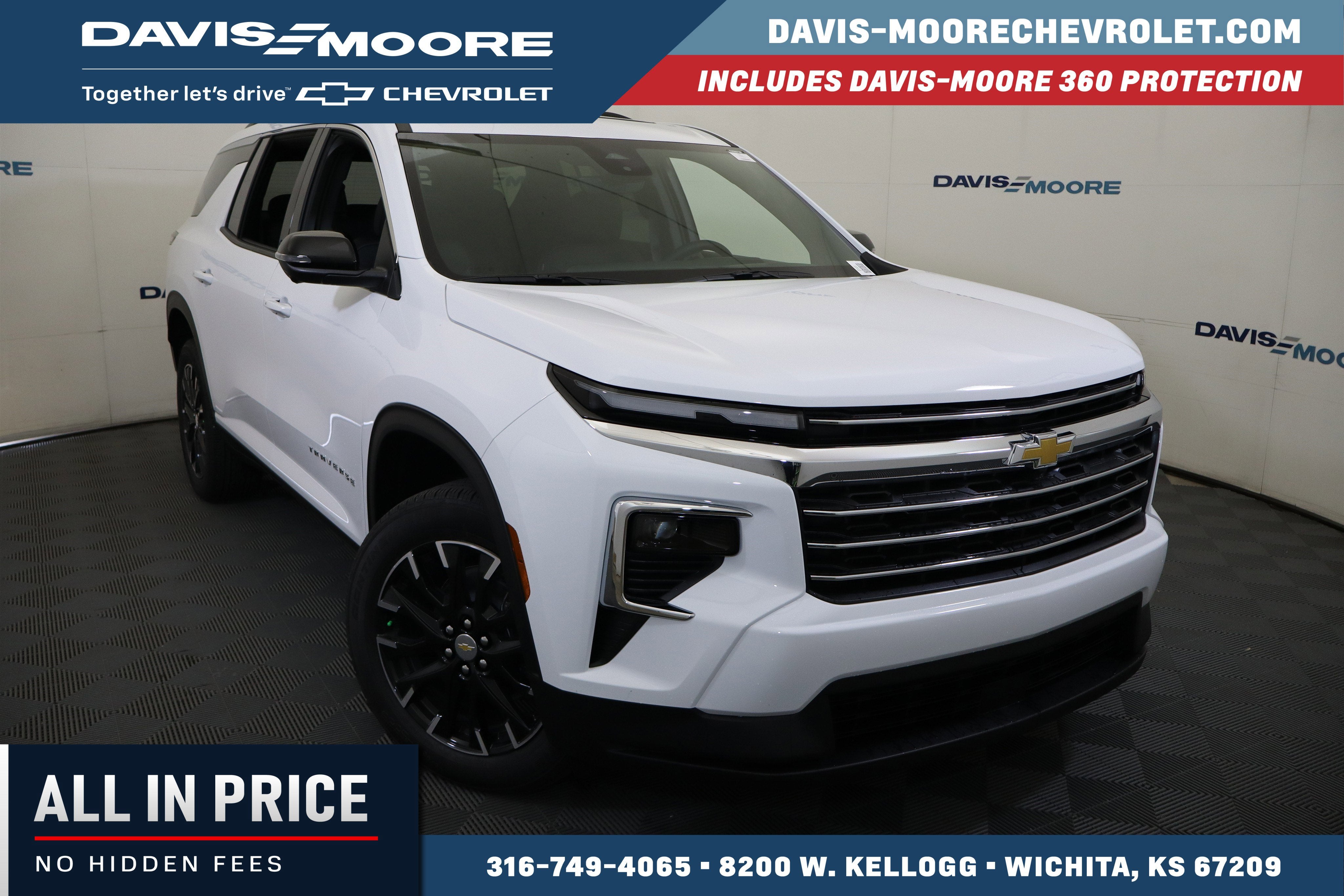2026 Chevrolet Traverse LT in Summit White — front three-quarter view