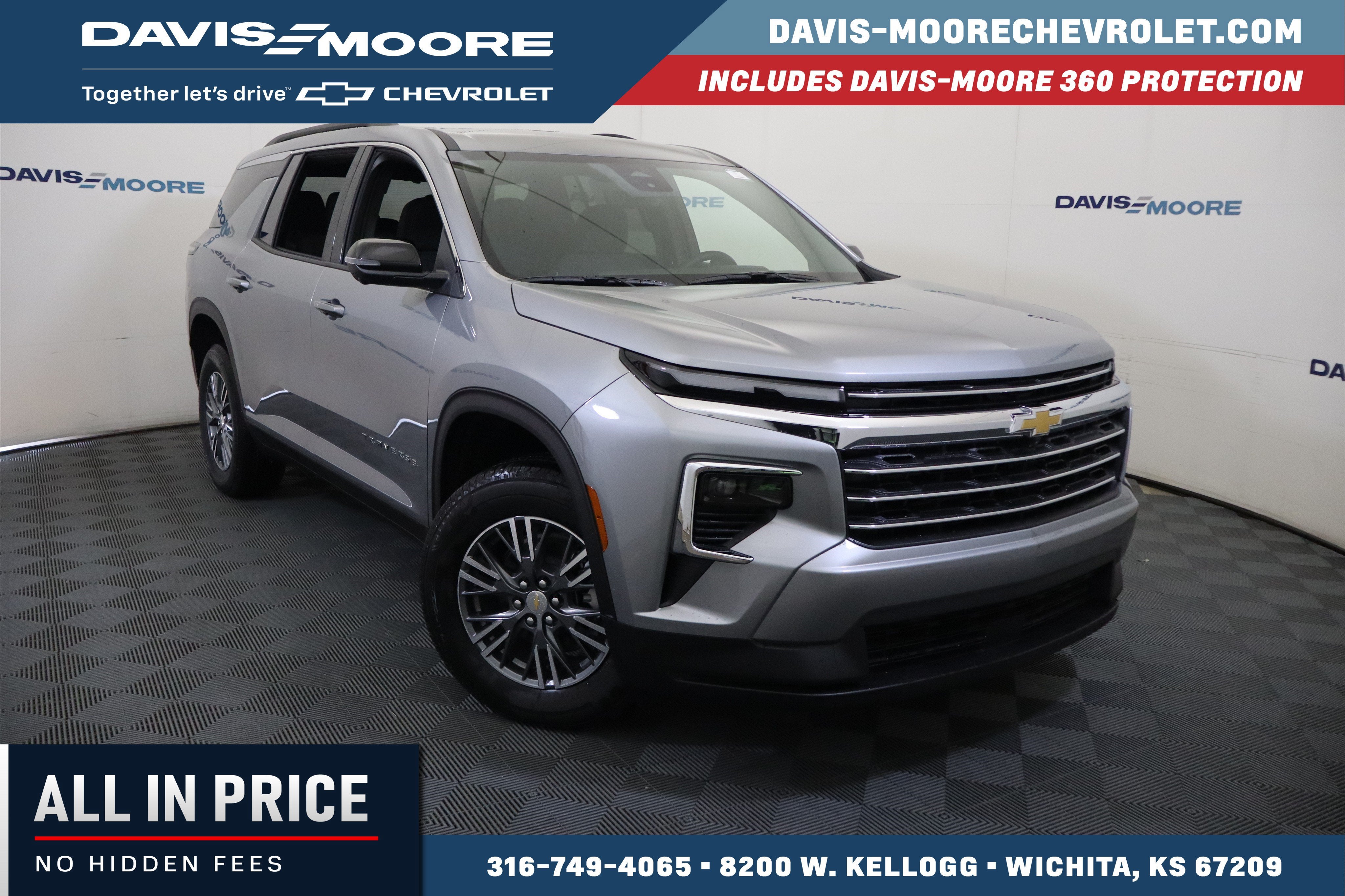 2026 Chevrolet Traverse LT in Sterling Gray Metallic — front three-quarter view