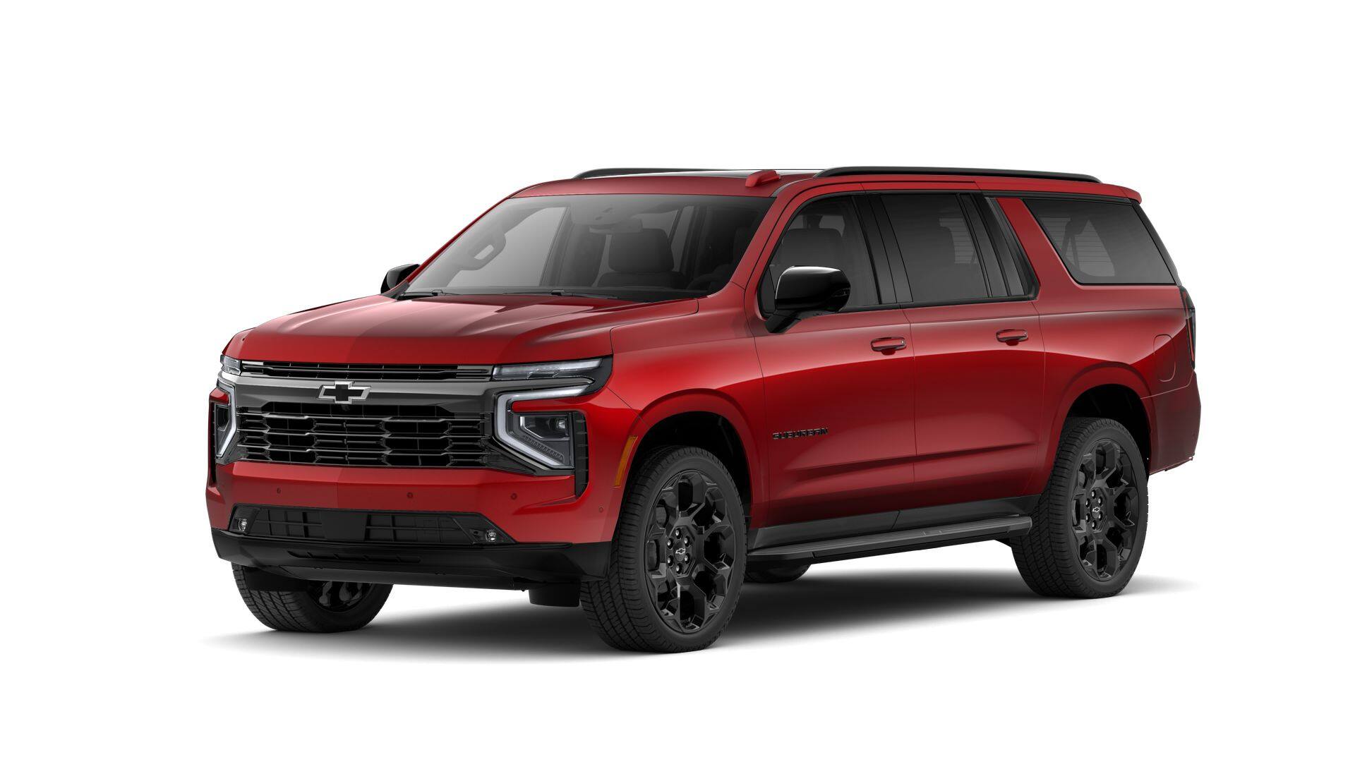 2026 Chevrolet Suburban RST in Radiant Red Tintcoat — front three-quarter view