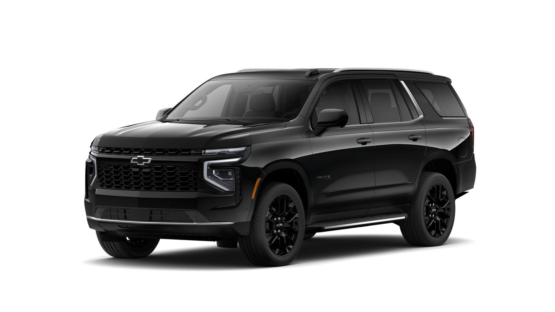 2026 Chevrolet Tahoe LS in Black — front three-quarter view