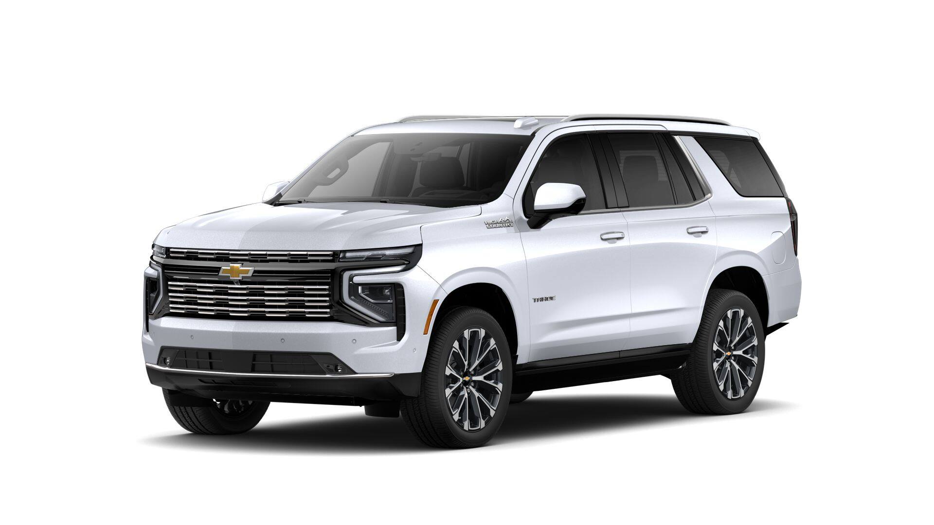 2026 Chevrolet Tahoe High Country in Polar White Tricoat — front three-quarter view
