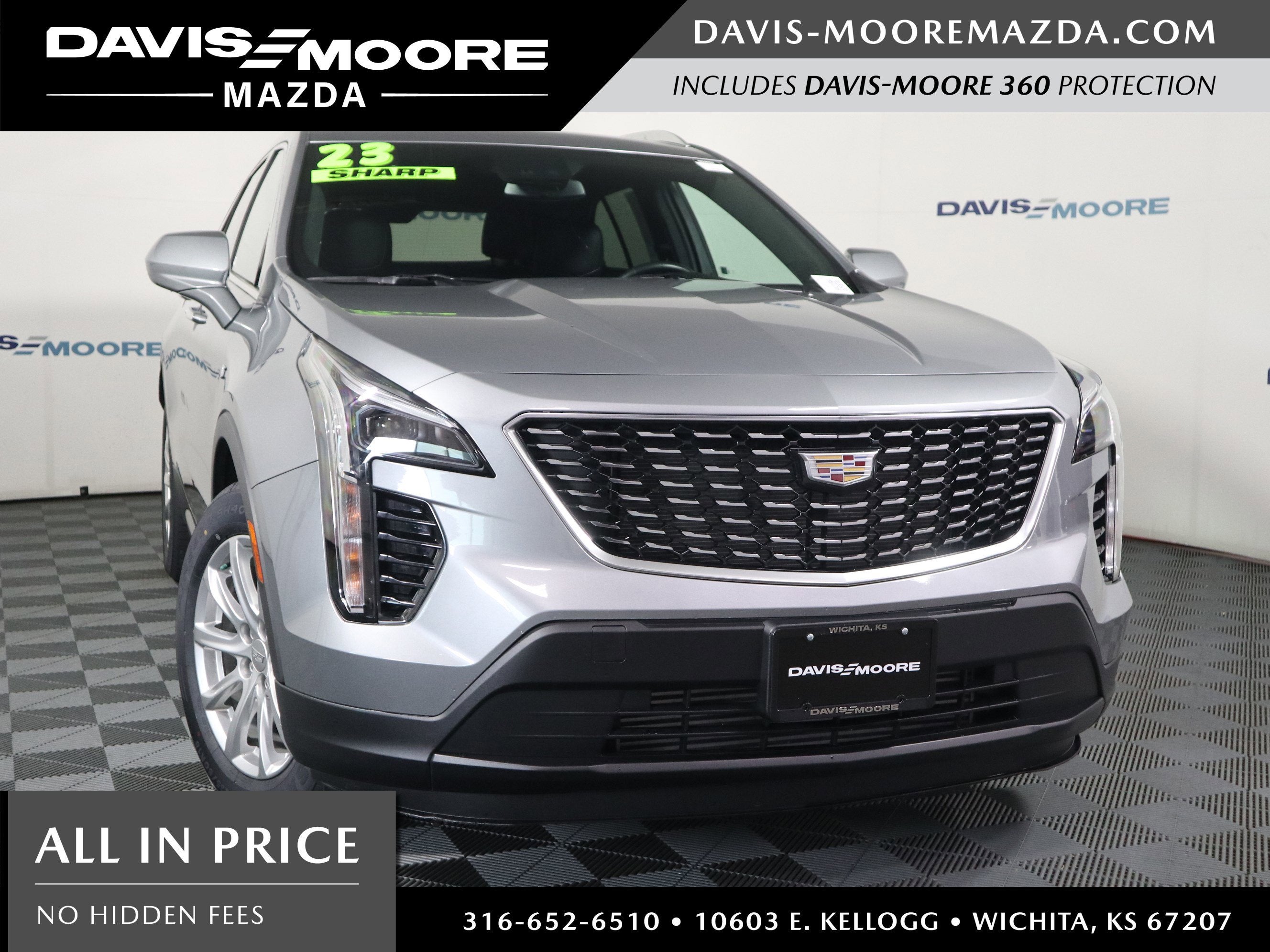 2023 Cadillac XT4 Luxury in Argent Silver Metallic — front three-quarter view