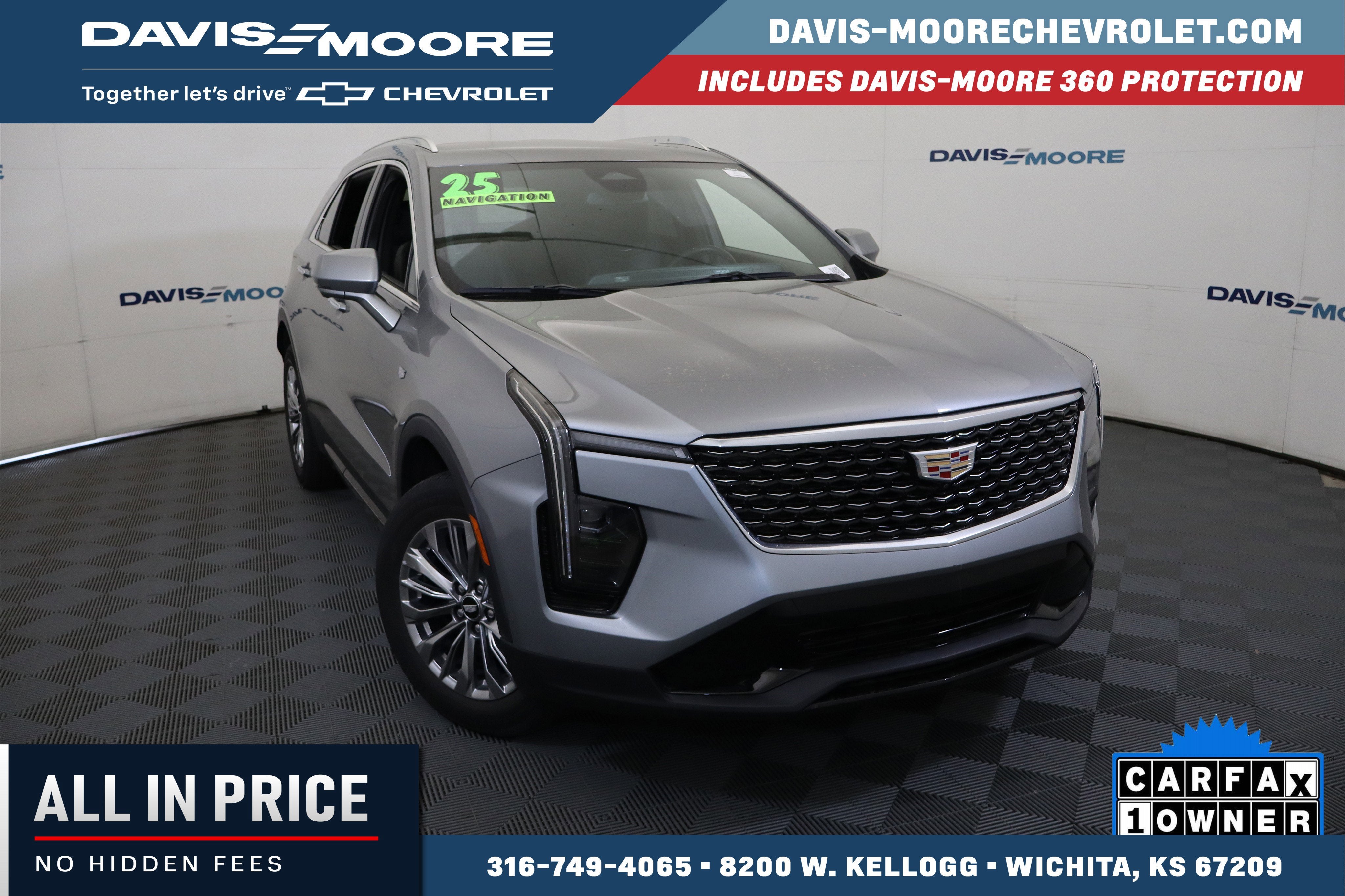 2025 Cadillac XT4 Premium Luxury in Argent Silver Metallic — front three-quarter view