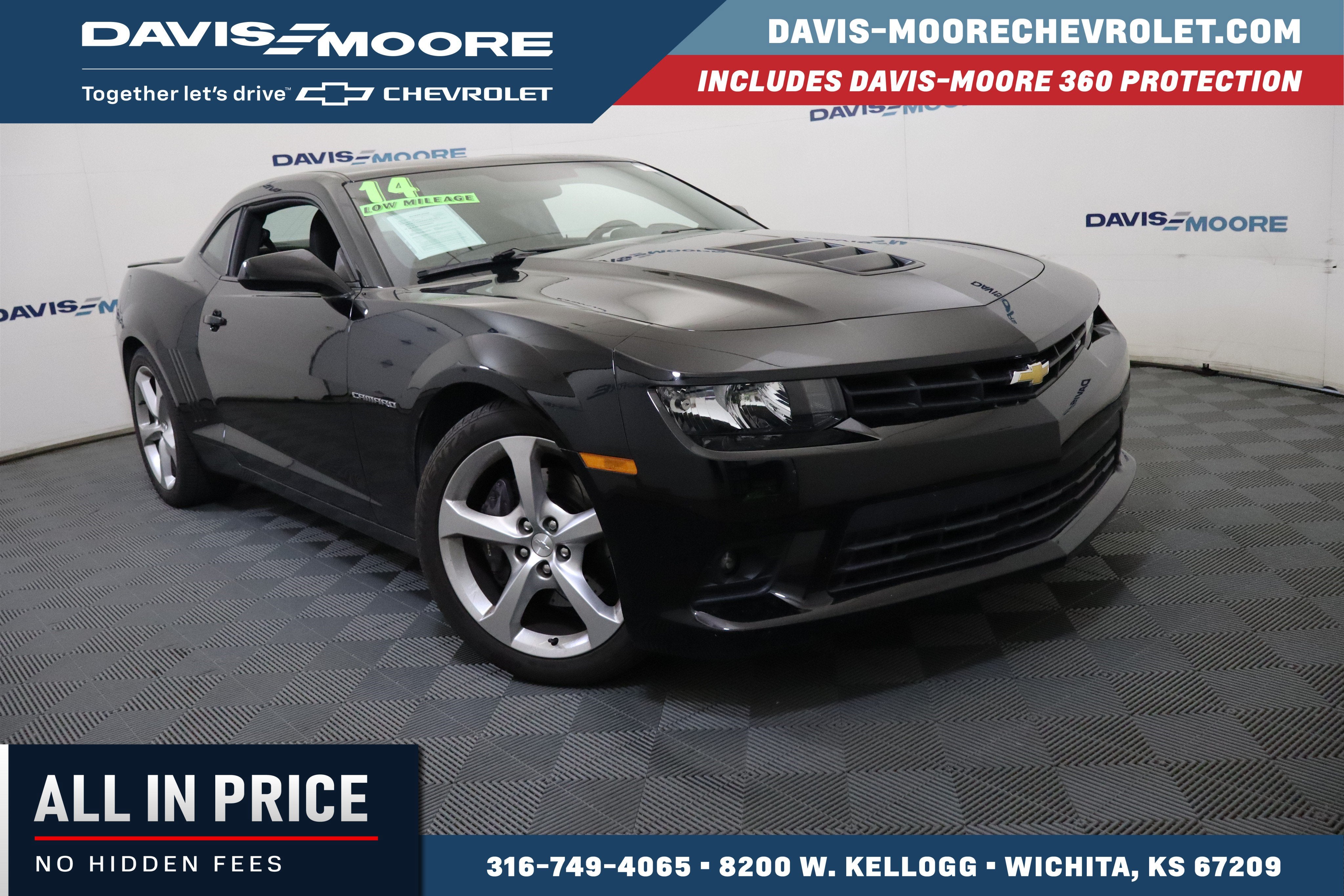 2014 Chevrolet Camaro SS in Black — front three-quarter view