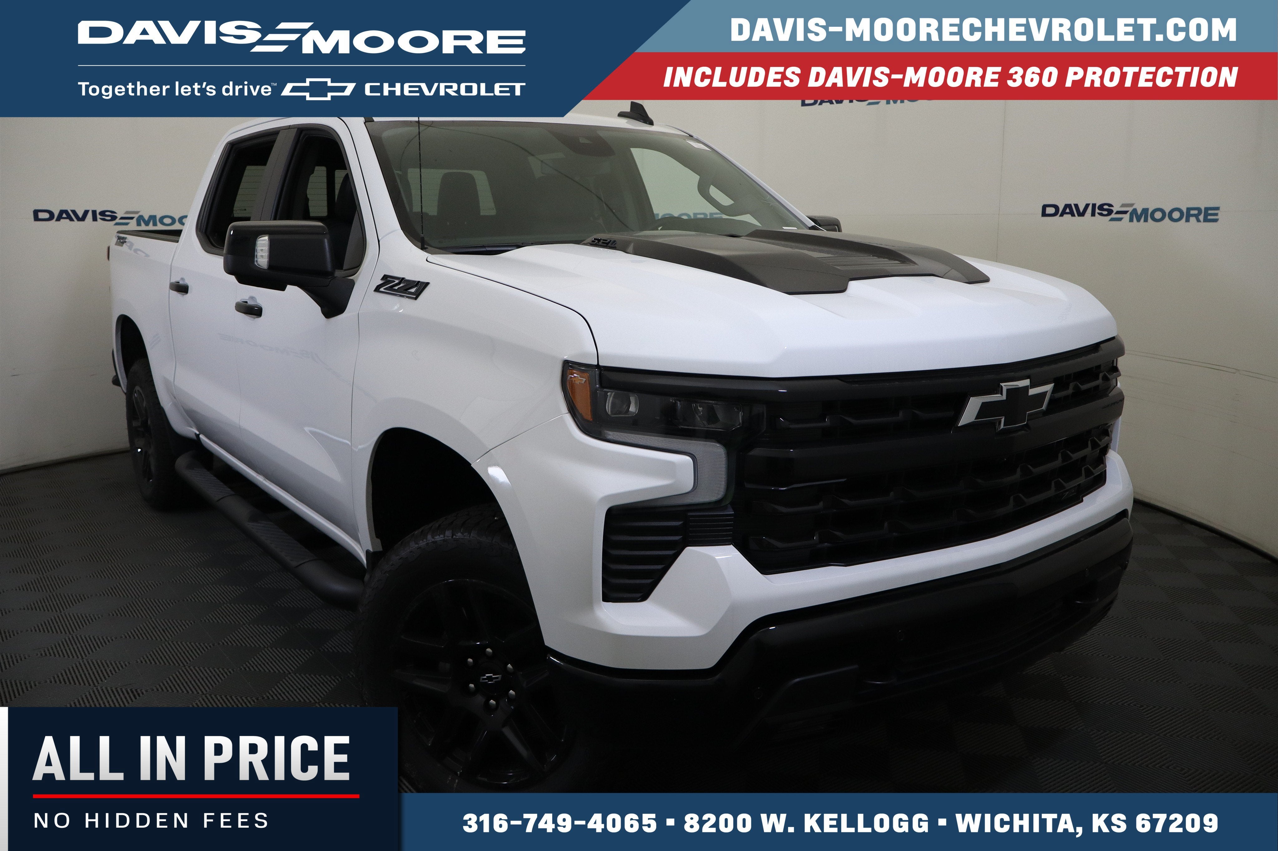 2026 Chevrolet Silverado 1500 LT Trail Boss in Summit White — front three-quarter view