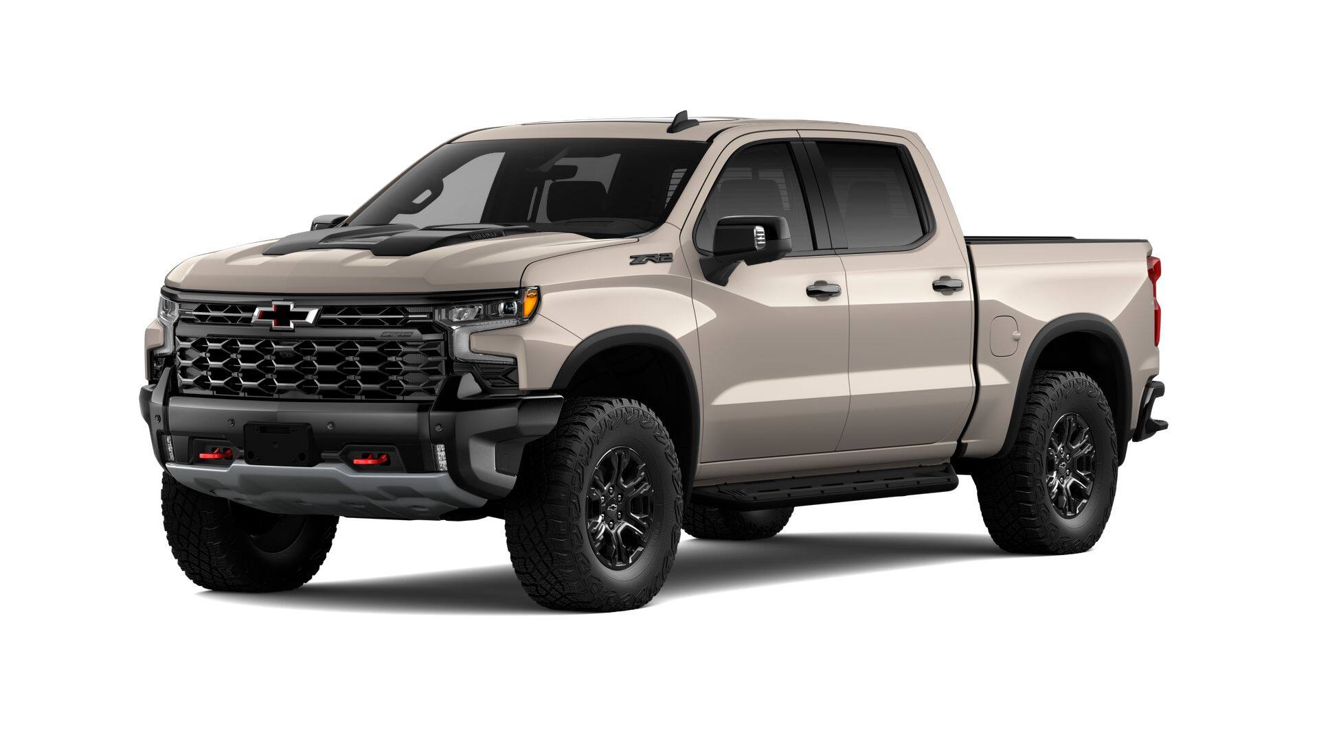 2026 Chevrolet Silverado 1500 ZR2 in White Sands — front three-quarter view