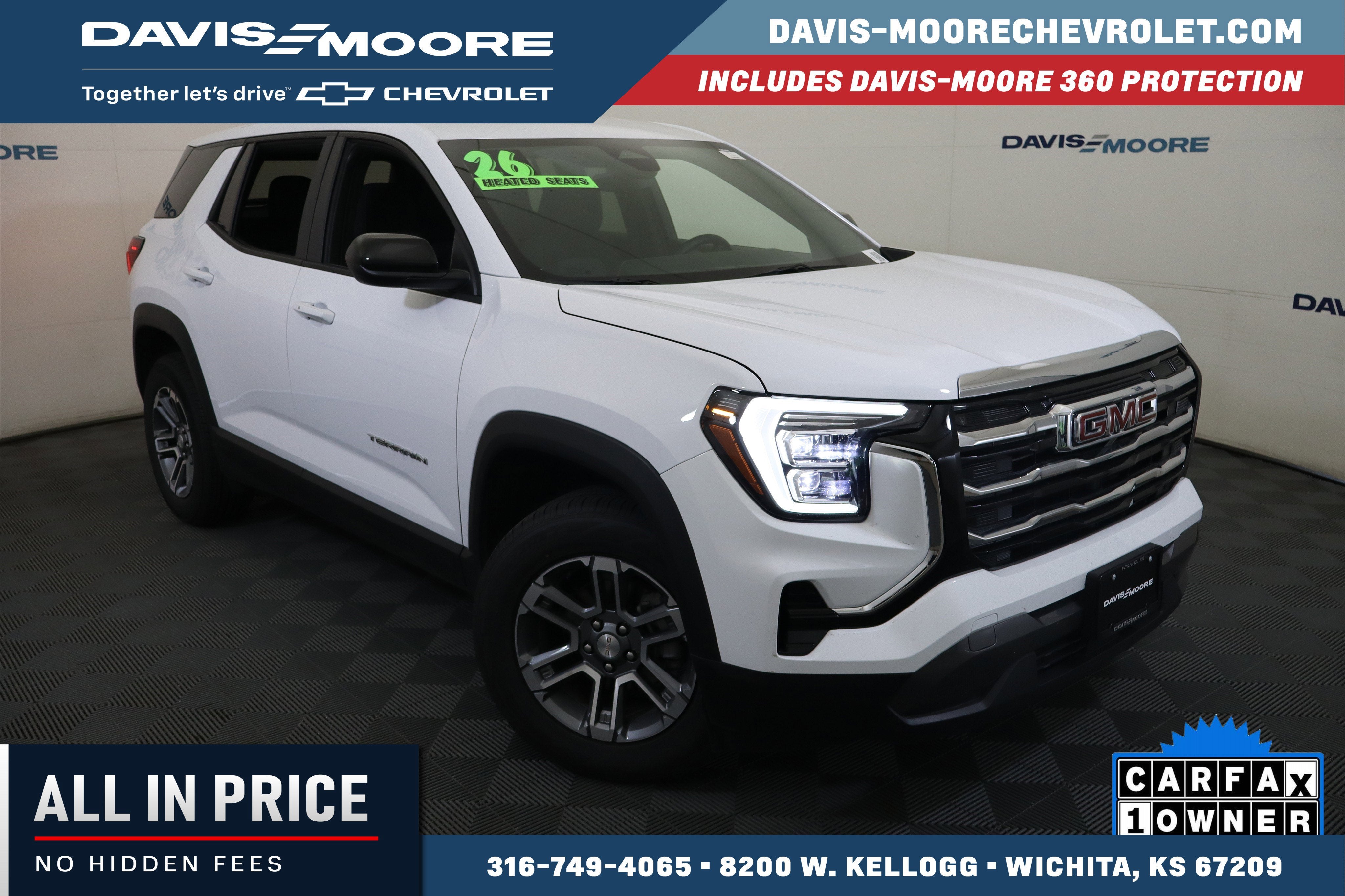2026 GMC Terrain Elevation in Summit White — front three-quarter view