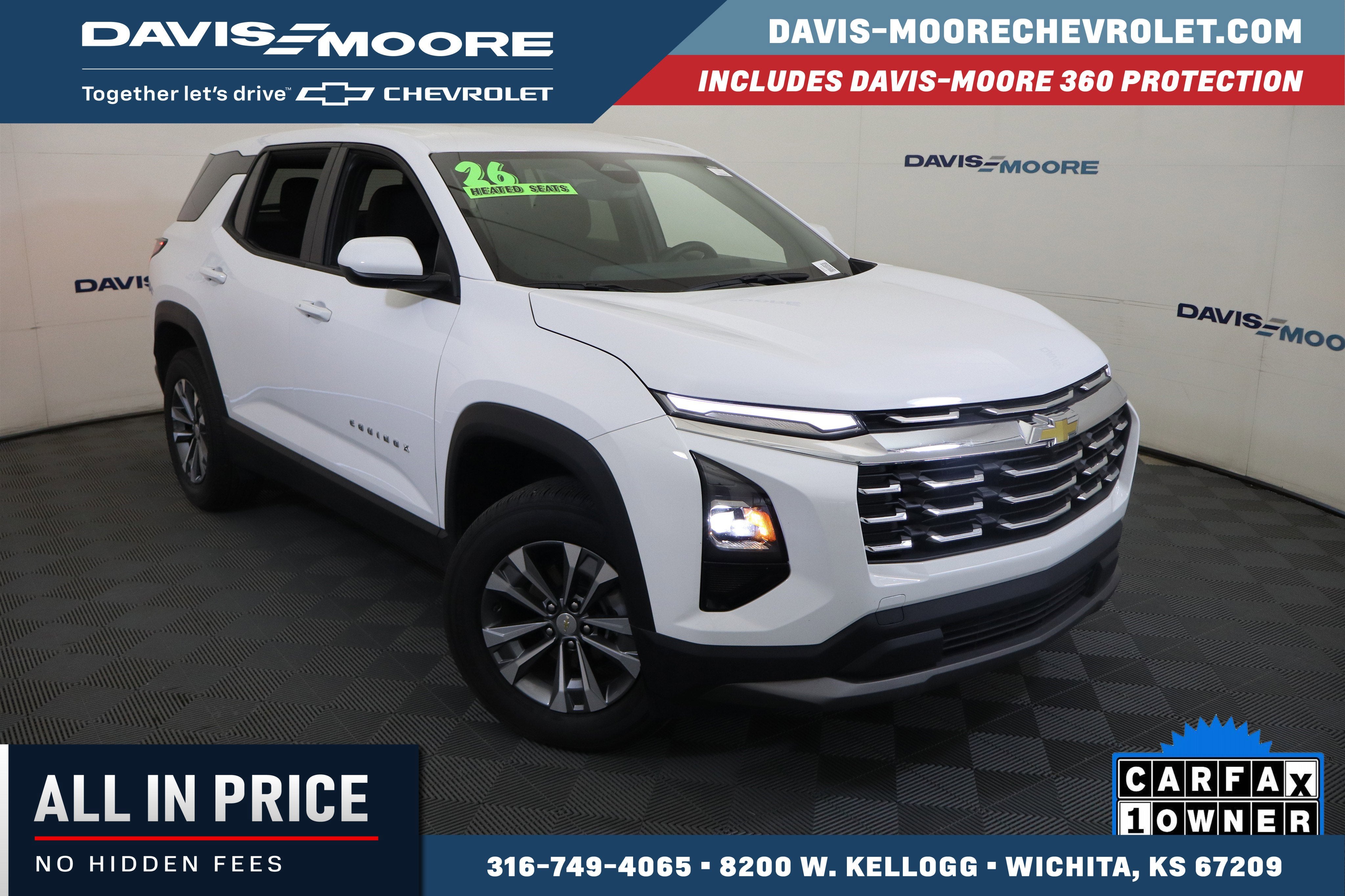 2026 Chevrolet Equinox LT in Summit White — front three-quarter view