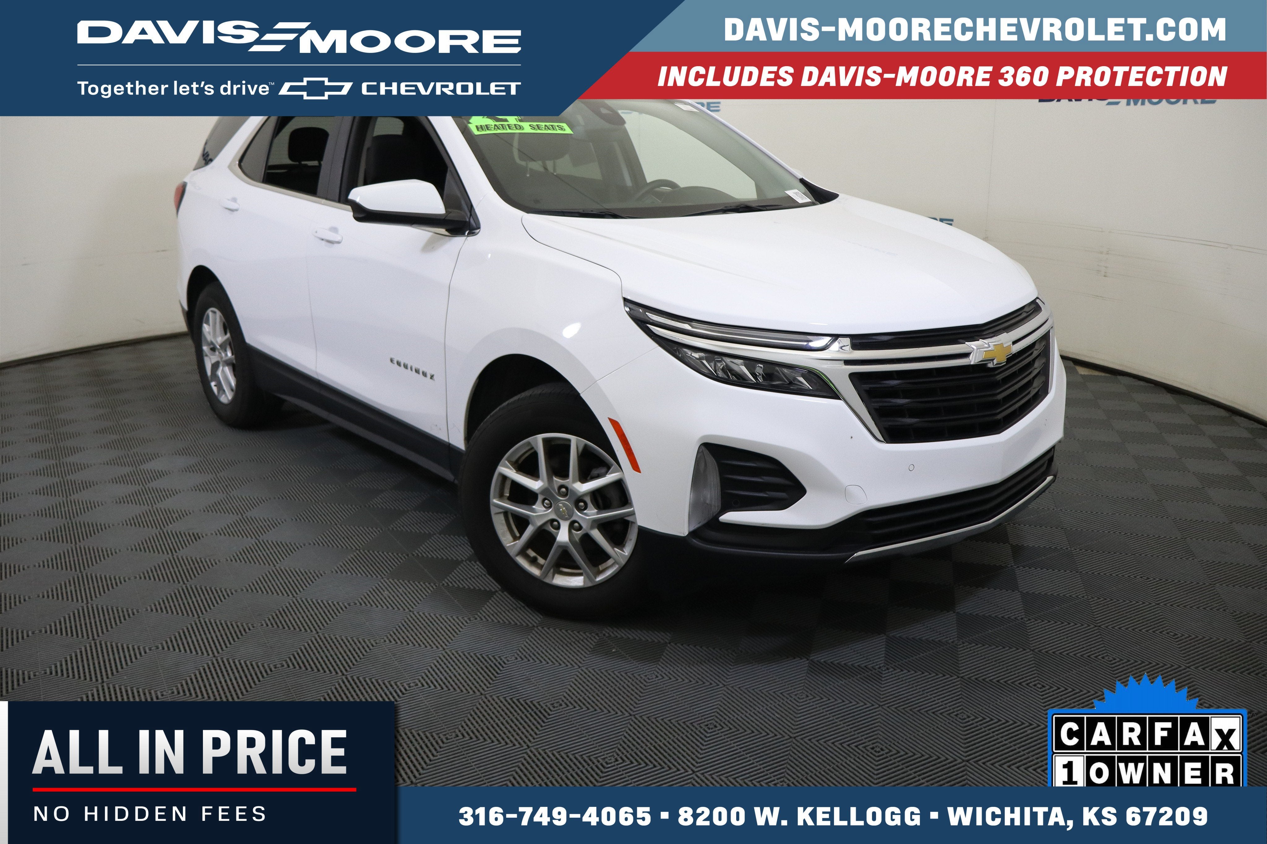 2024 Chevrolet Equinox LT in Summit White — front three-quarter view
