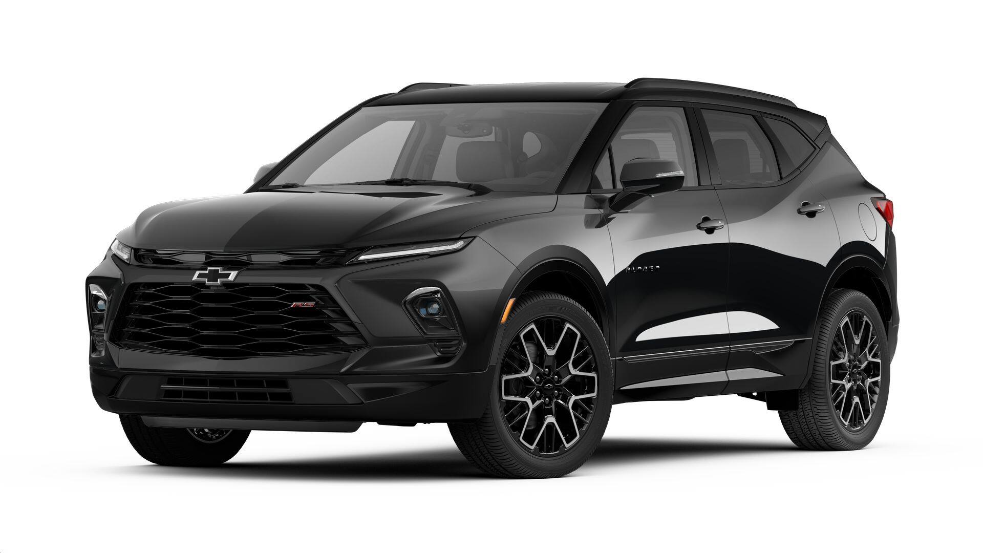 2026 Chevrolet Blazer RS in Black — front three-quarter view