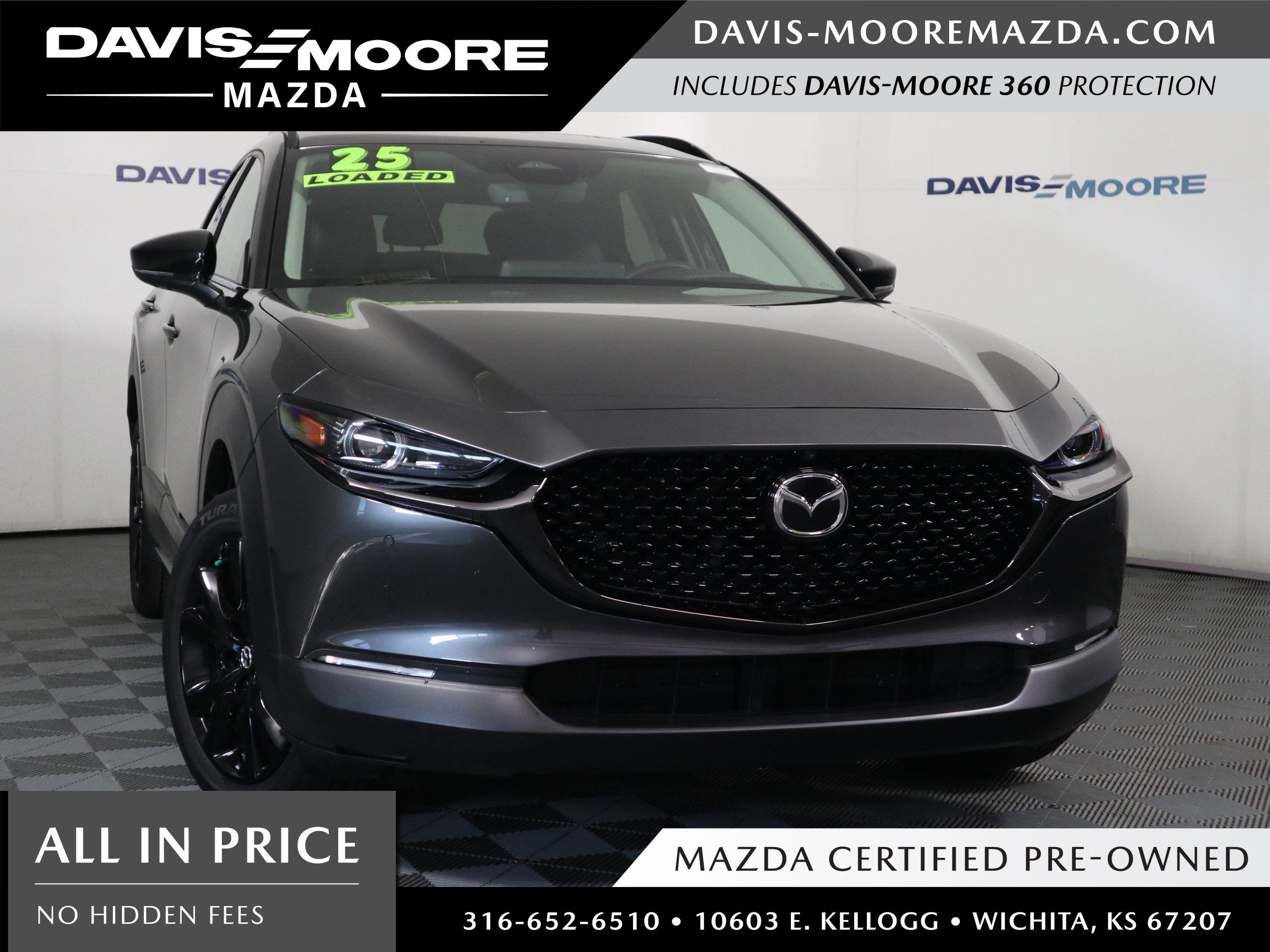 2025 Mazda Mazda CX-30 2.5 Turbo Premium Plus Package in Gray — front three-quarter view