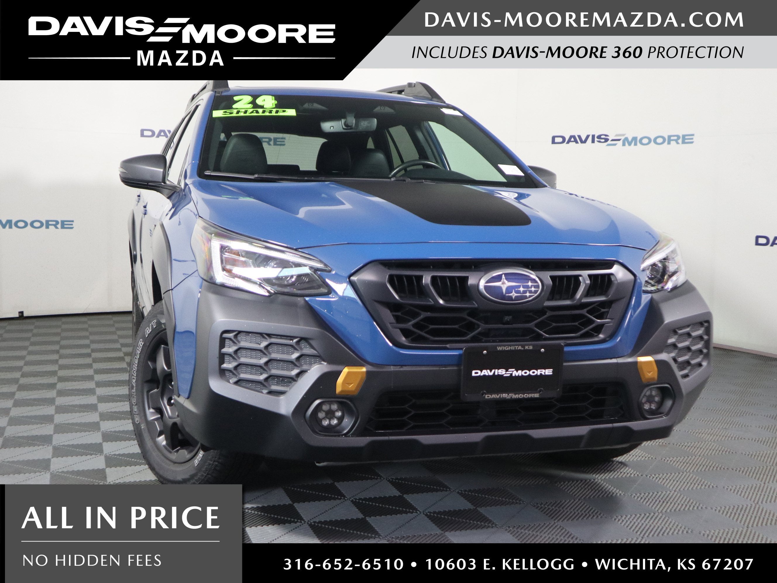 2024 Subaru Outback Wilderness in Blue — front three-quarter view