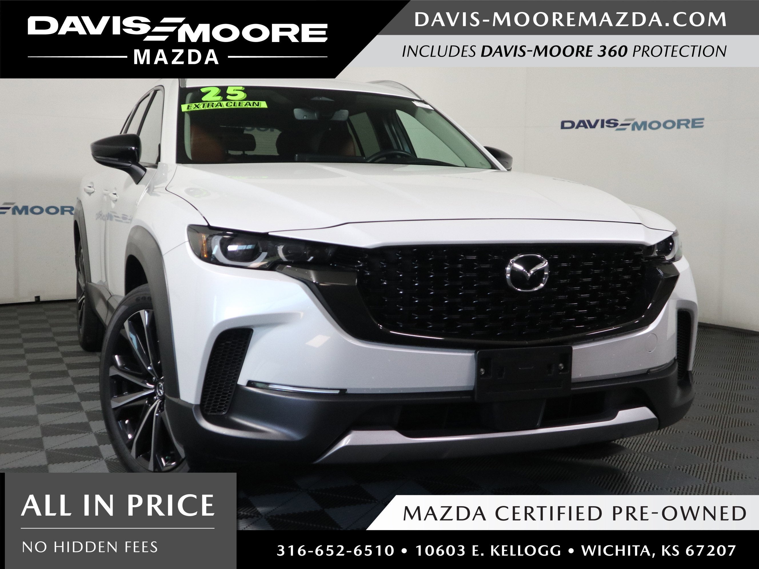 2025 Mazda Mazda CX-50 2.5 Turbo Premium Package in White/Off-White — front three-quarter view