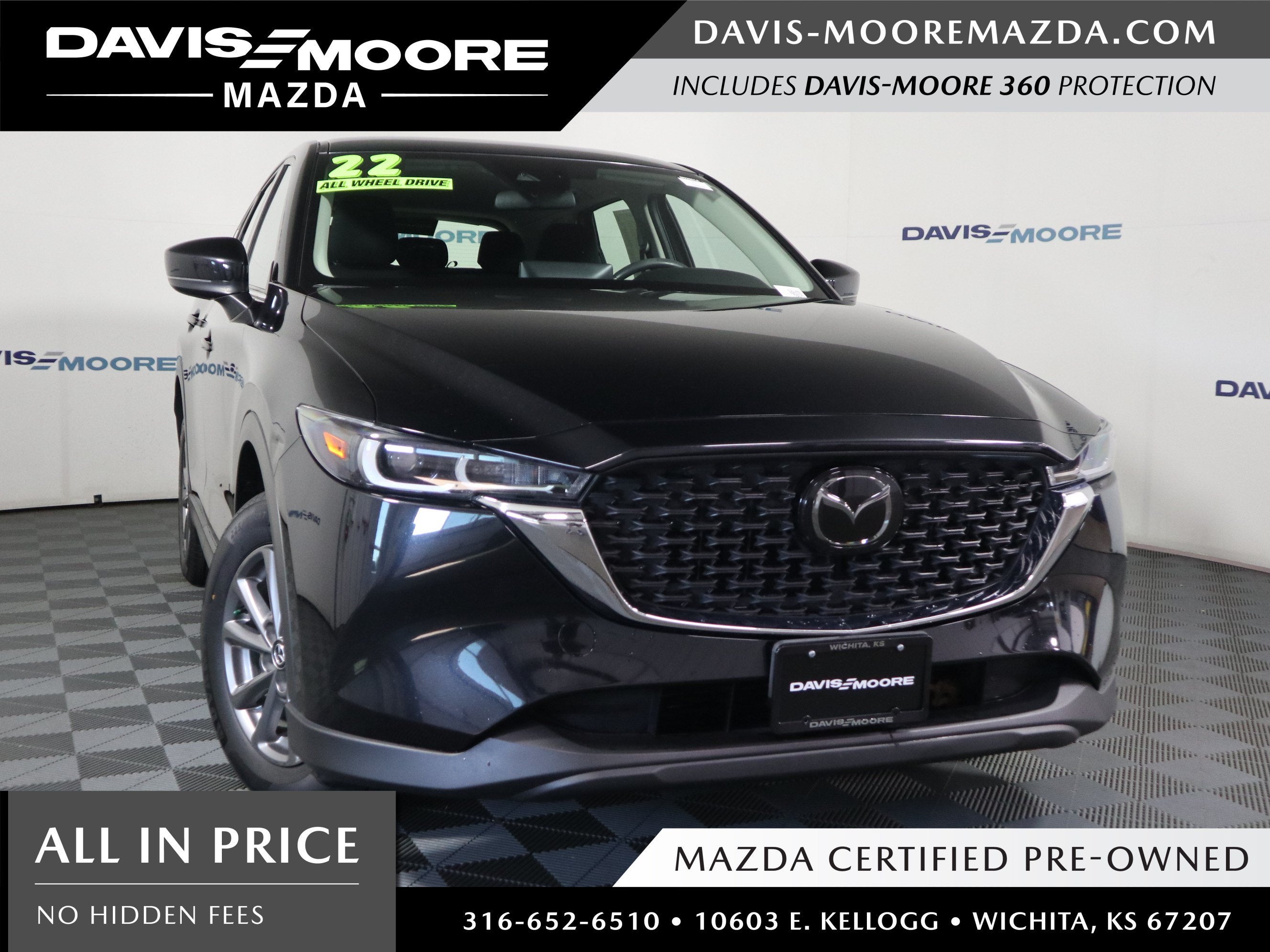 2022 Mazda Mazda CX-5 2.5 S in Black — front three-quarter view