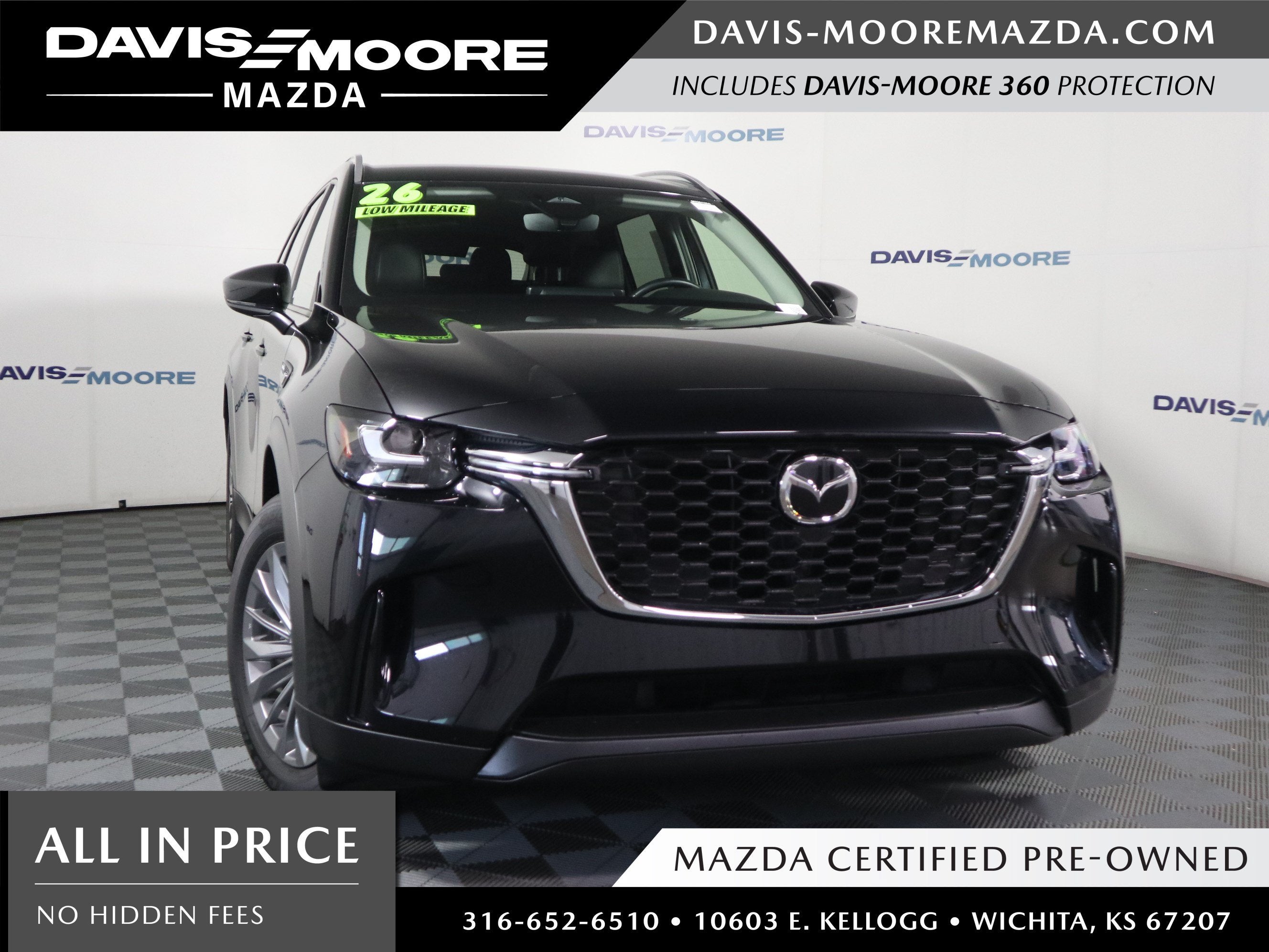 2026 Mazda Mazda CX-90 3.3 Turbo Select in Black — front three-quarter view