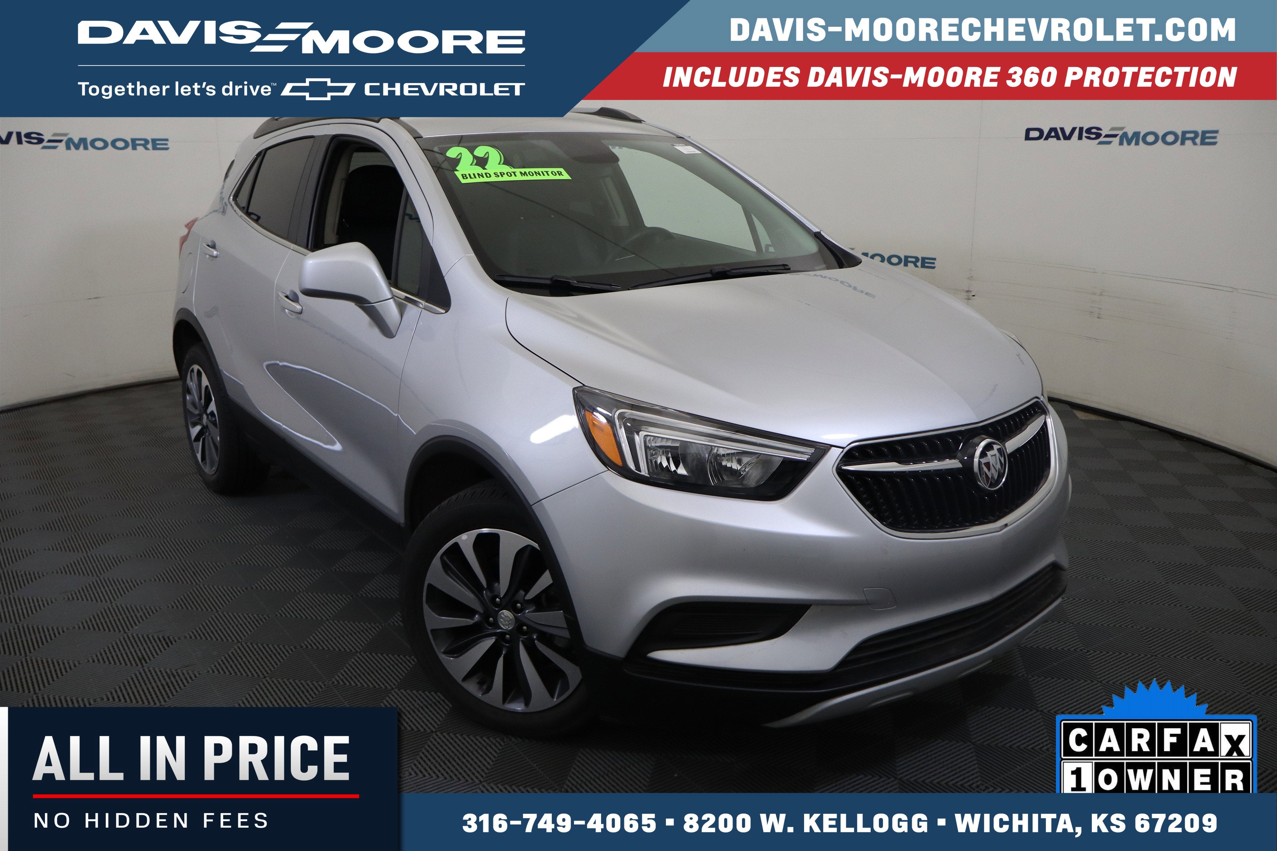 2022 Buick Encore Preferred in Quicksilver Metallic — front three-quarter view